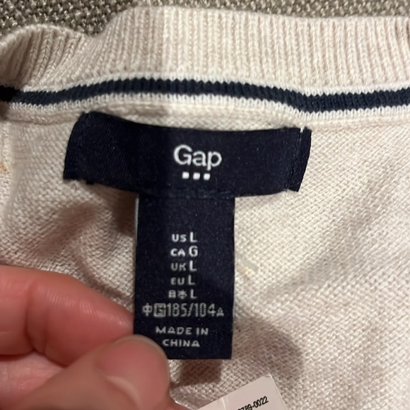 GAP Crew Neck Sweater Oatmeal Heather 100% cotton NWT - Picture 3 of 6